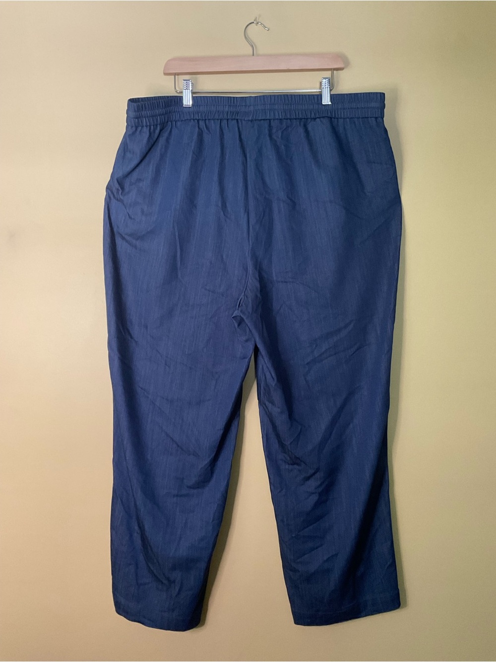 Anthropologie Women’s Maison d’Amelie Navy Drawstring Relaxed Trousers - Picture 3 of 9